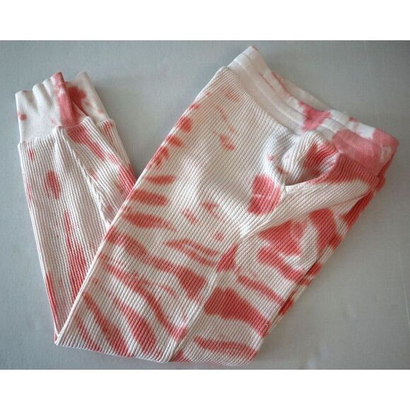 Style & Co 100135811MS Women's Sz XS Pink Tie Dye Waffle-Knit Jogger Pants - Picture 9 of 10